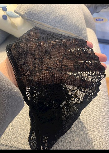 Siyah Dantel Mini Kadın Külot - Görsel 2