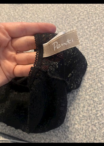 Siyah Dantel Mini Kadın Külot - Görsel 3