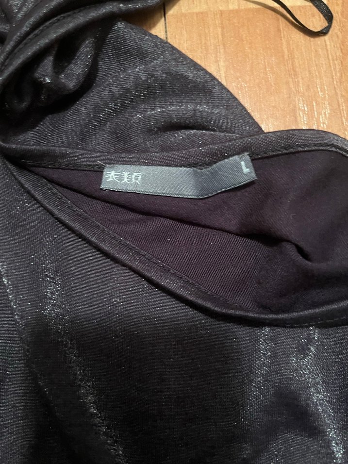 Siyah V Yakalı Drapeli Kadın bluz - Görsel 3