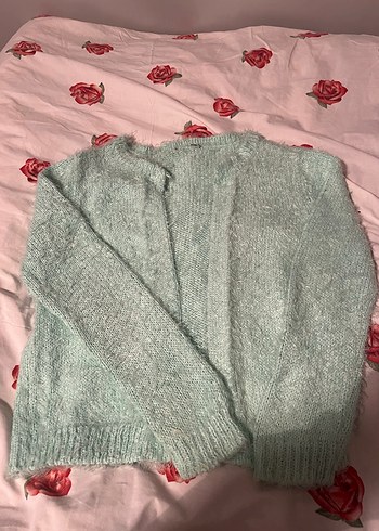 Mint yeşili Örgü Kadın Uzun Kollu Triko - Görsel 2