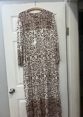 Püsküllü Bohem Uzun Kollu Kadın Elbise - Görsel 2