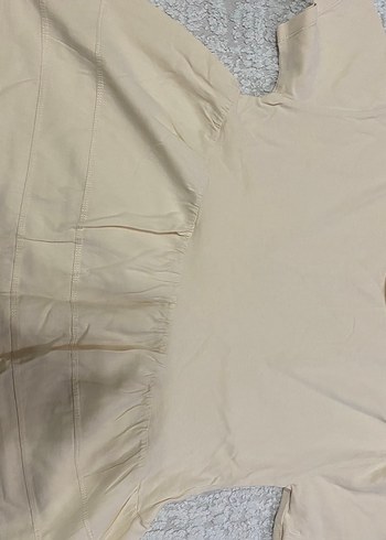 Bej Kısa Kollu Kız çocuk bluz batik desenli şort - Görsel 3