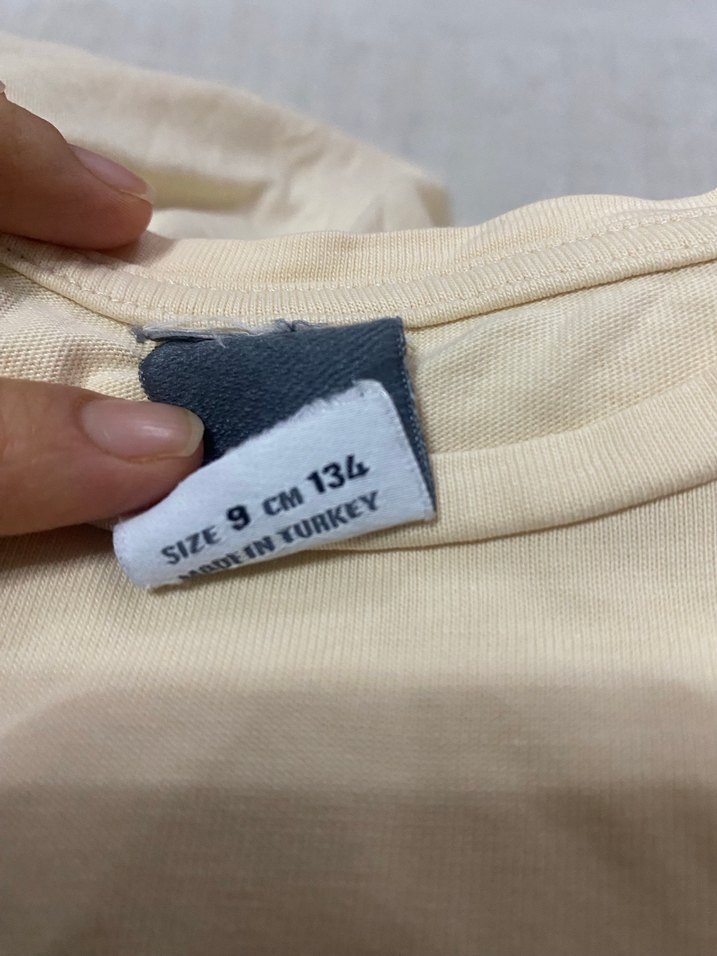 Bej Kısa Kollu Kız çocuk bluz batik desenli şort - Görsel 4