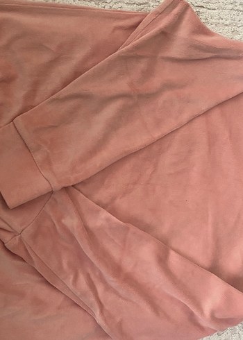 Pembe Süet Kız çocuk sweat jean görünümlü tayt - Görsel 5