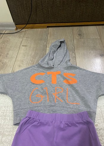 Sokak Stili Kız Sweatshirt ve Eşofman Takımı - Görsel 2