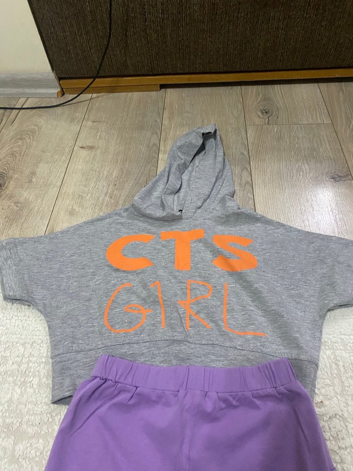 Sokak Stili Kız Sweatshirt ve Eşofman Takımı - Görsel 2