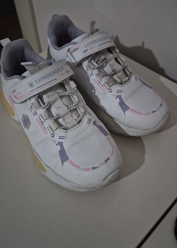 Beyaz Bağcıklı Kız Çocuk Spor Ayakkabı - Görsel 3