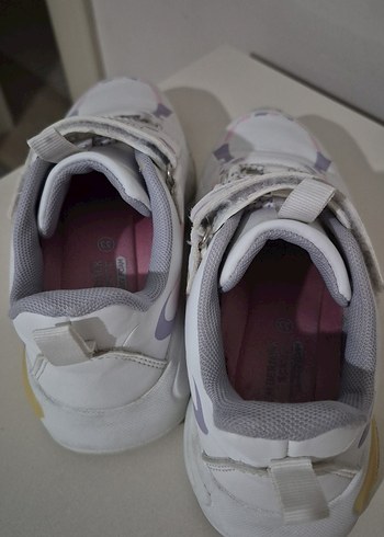 Beyaz Bağcıklı Kız Çocuk Spor Ayakkabı - Görsel 4