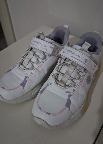 Beyaz Bağcıklı Kız Çocuk Spor Ayakkabı - Görsel 2