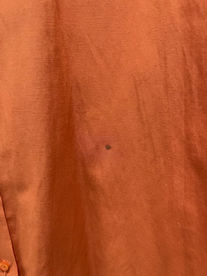 Turuncu Kısa Kollu Keten Gömlek - Görsel 4