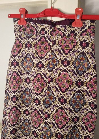 Bohem Renkli Uzun Bağlama Desenli Etek - Görsel 2