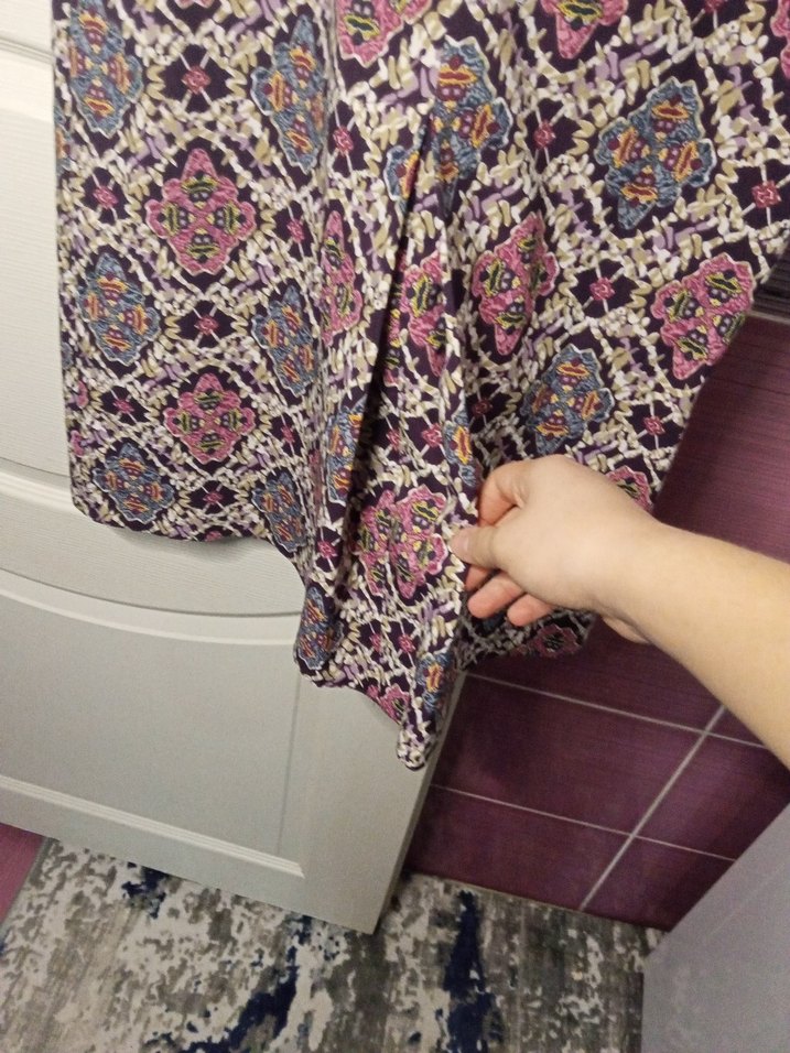 Bohem Renkli Uzun Bağlama Desenli Etek - Görsel 3