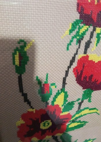 Çiçek Desenli Nakış Tablo - Görsel 5