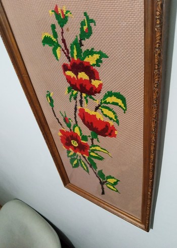 Çiçek Desenli Nakış Tablo - Görsel 8