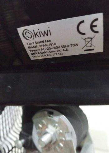 Siyah ve Gri Ayaklı Vantilatör - Görsel 5