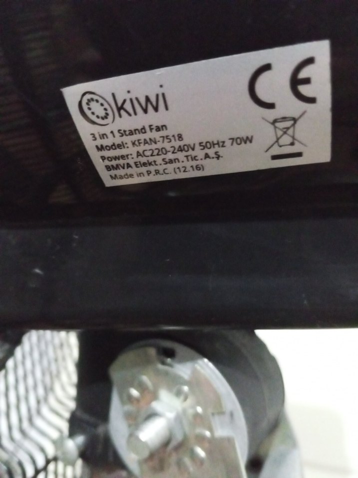 Siyah ve Gri Ayaklı Vantilatör - Görsel 5