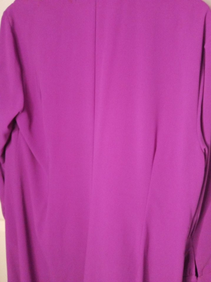 Mor Nakışlı Uzun Kadın Elbise - Görsel 5