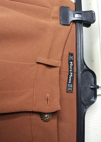 Düğmeli Midi Kadın Kumaş Pantolon - Görsel 2