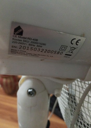 Beyaz ayaklı vantilatör - Görsel 4