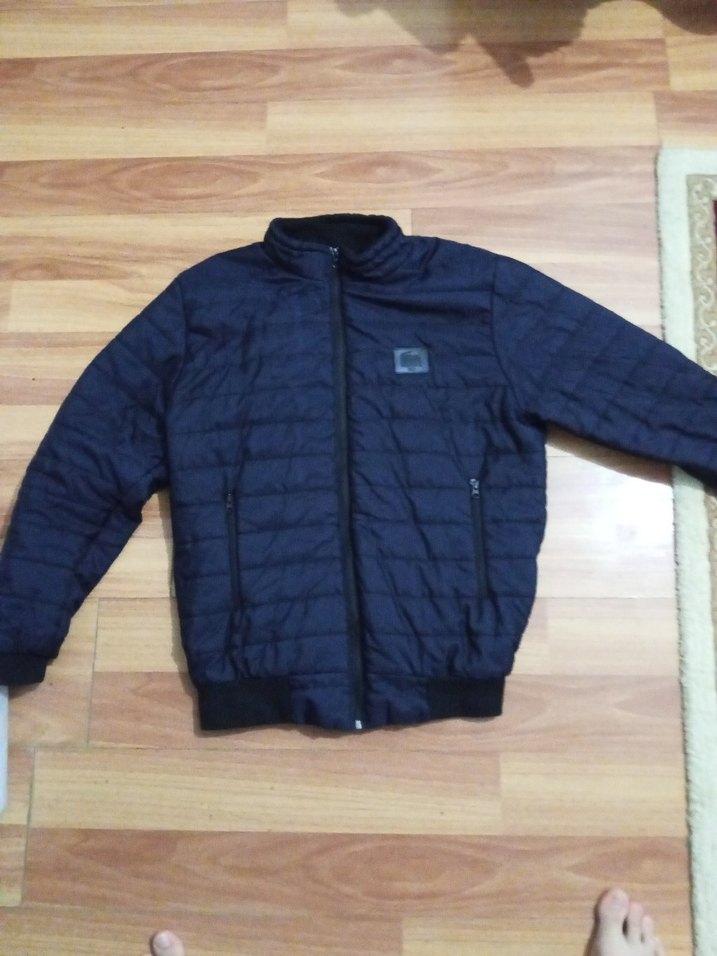 Siyah Erkek Günlük Yüksek Yaka Mont - Görsel 2