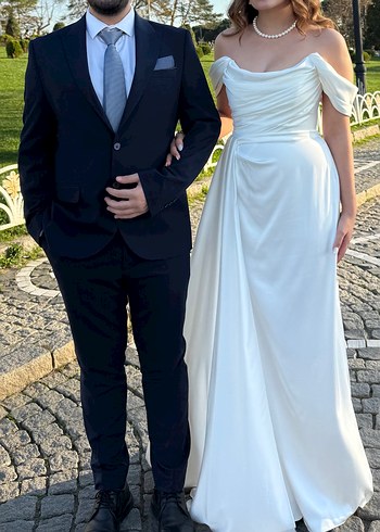 Söz Elbisesi 
Beyaz Modern Klasik Straplez Gelinlik - Görsel 2