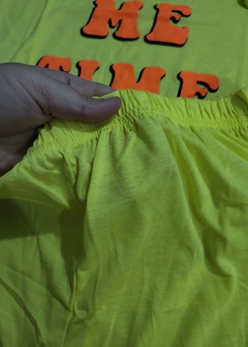 Renkli Kısa Kollu Kadın Şortlu Pijama Takımı - Görsel 4