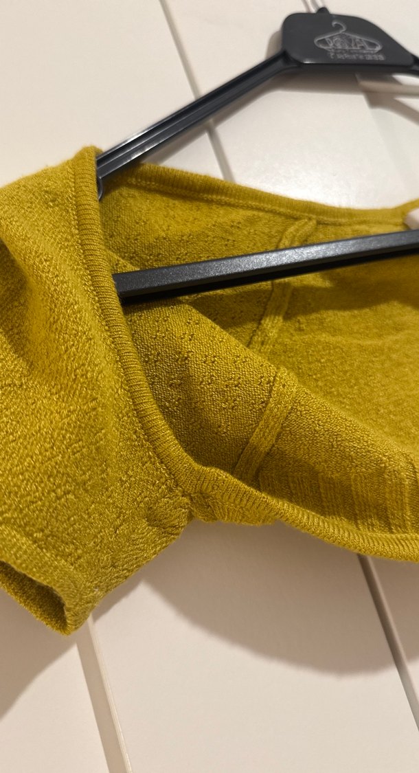 Hardal Straplez Örgü Kadın Bolero - Görsel 2