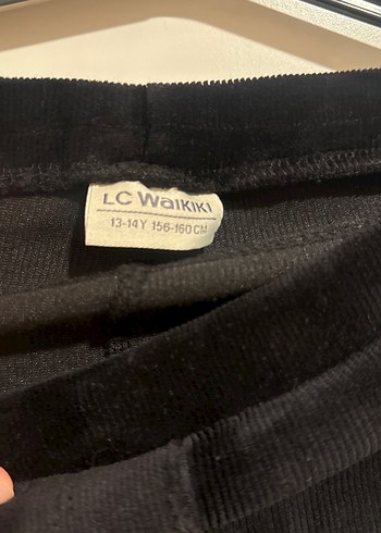 Siyah Süet Midi Çocuk Tayt - Görsel 2