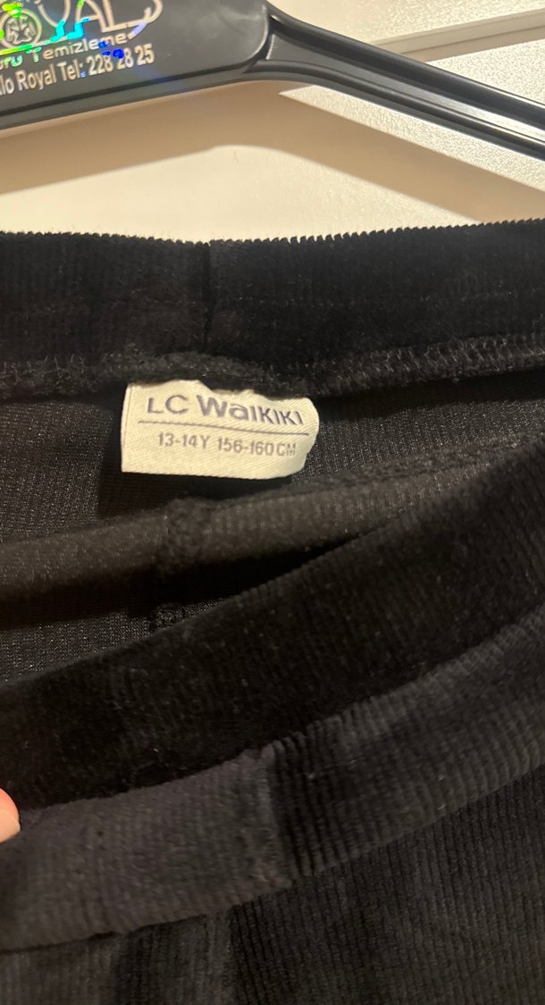 Siyah Süet Midi Çocuk Tayt - Görsel 2