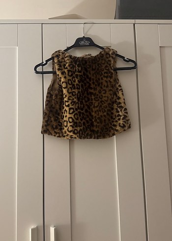 Çocuk Leopar Desenli Yelek - Görsel 3