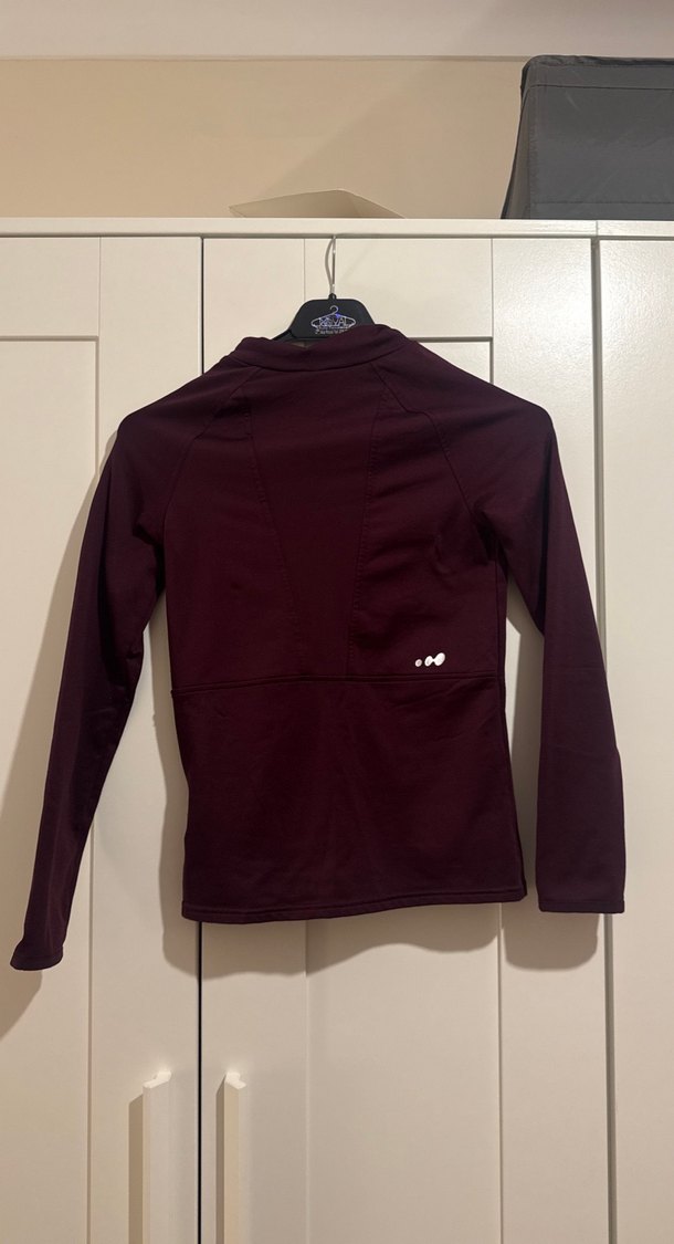 Bordo Kız Kayak Body Uzun Kollu Boğazlı - Görsel 3