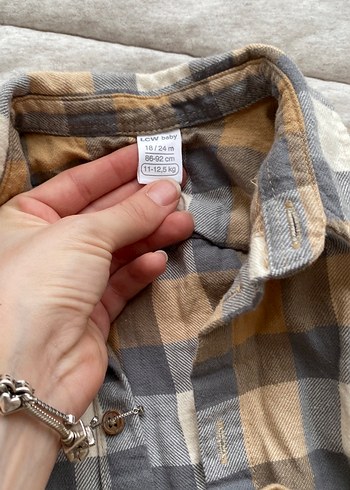 Kahverengi Gömlek ve Pantolon Bebek Takımı - Görsel 5