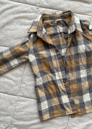 Kahverengi Gömlek ve Pantolon Bebek Takımı - Görsel 2