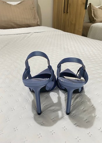 Zara Mavi Bantlı Stiletto Topuklu Ayakkabı - Görsel 6