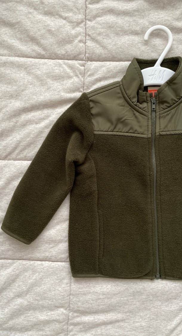 Koyu yeşil Fermuarlı Erkek Çocuk Ceket - Görsel 2