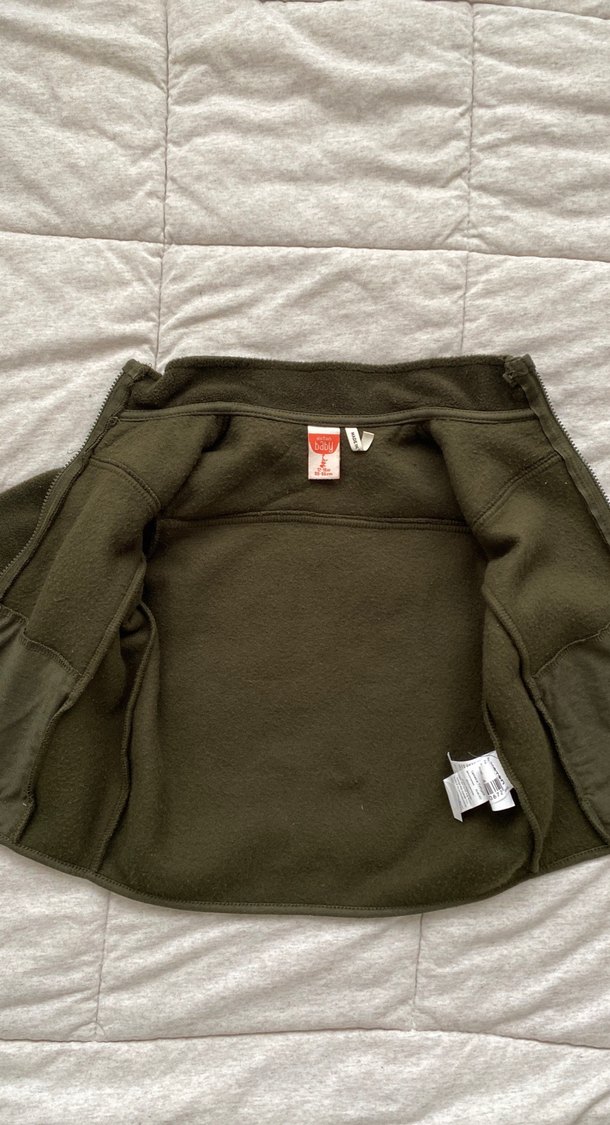 Koyu yeşil Fermuarlı Erkek Çocuk Ceket - Görsel 3