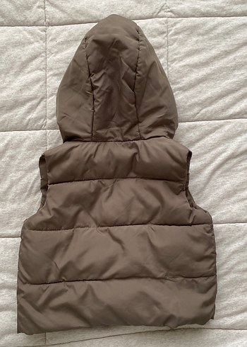 Kahverengi Erkek Çocuk Kapüşonlu Yelek - Görsel 5