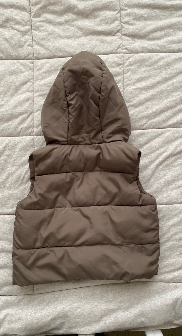 Kahverengi Erkek Çocuk Kapüşonlu Yelek - Görsel 5