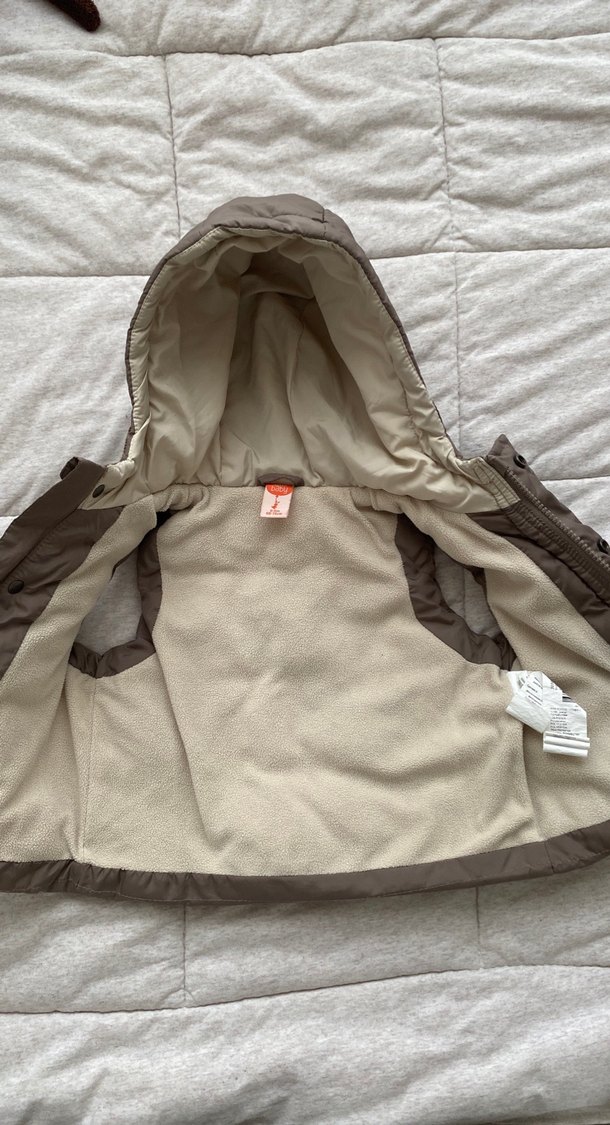 Kahverengi Erkek Çocuk Kapüşonlu Yelek - Görsel 3