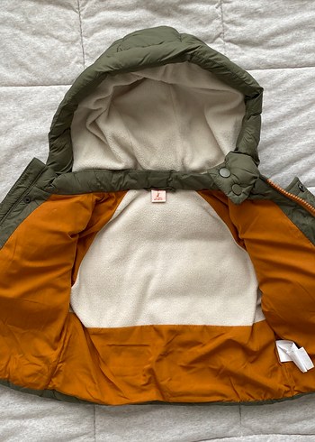 Düğmeli Yeşil Erkek Çocuk Mont - Görsel 4