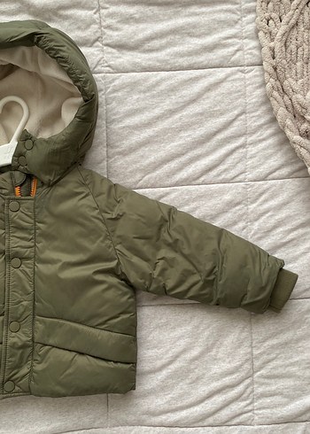 Düğmeli Yeşil Erkek Çocuk Mont - Görsel 2