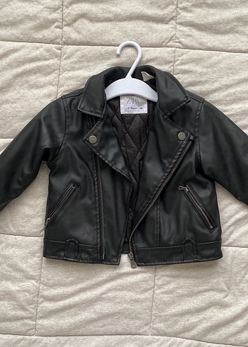 Siyah Deri Biker Ceket - Görsel 3