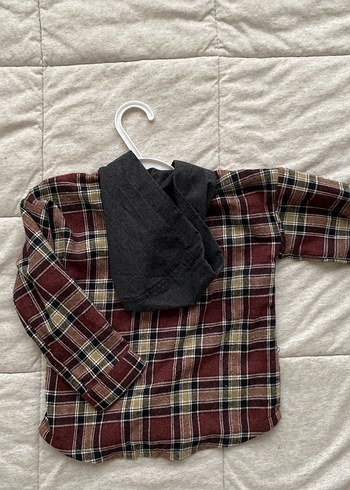 Kapüşonlu Düğmeli Erkek Çocuk Gömlek - Görsel 4