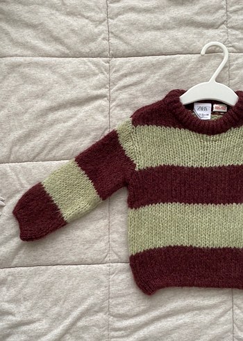 Çizgili Örgü Erkek Çocuk Kazak - Görsel 2