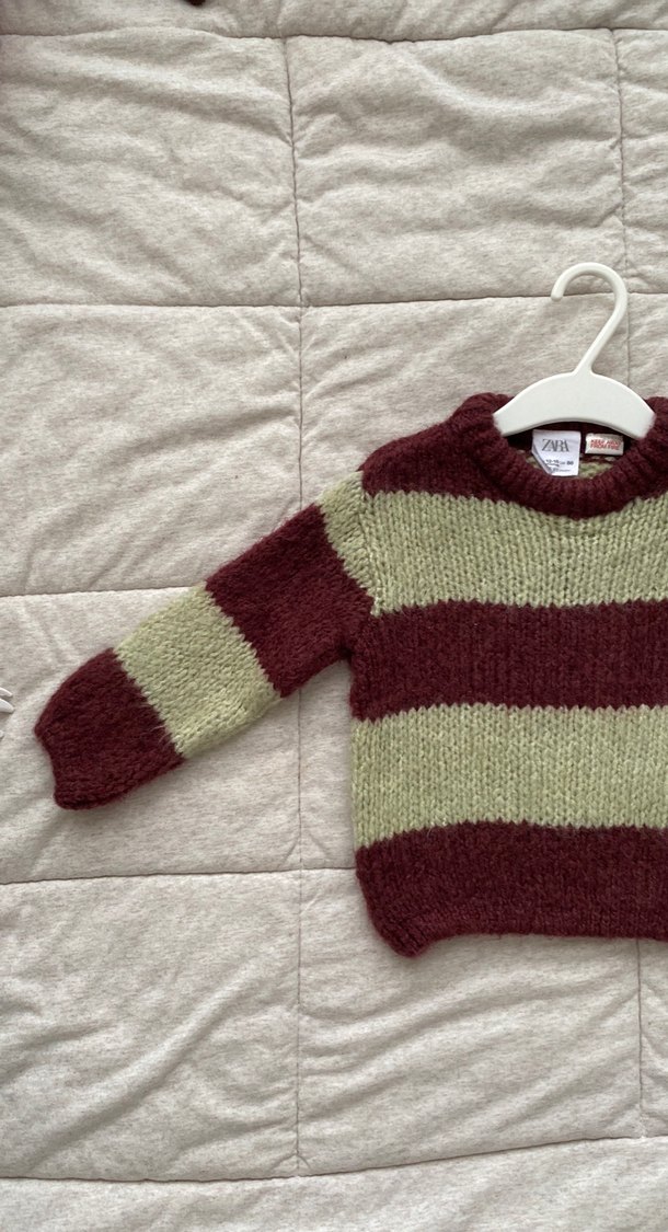 Çizgili Örgü Erkek Çocuk Kazak - Görsel 2