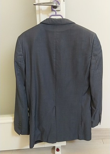 Gri Erkek Takım Elbise Ceket, Düğmeli, Normal Boy - Görsel 2