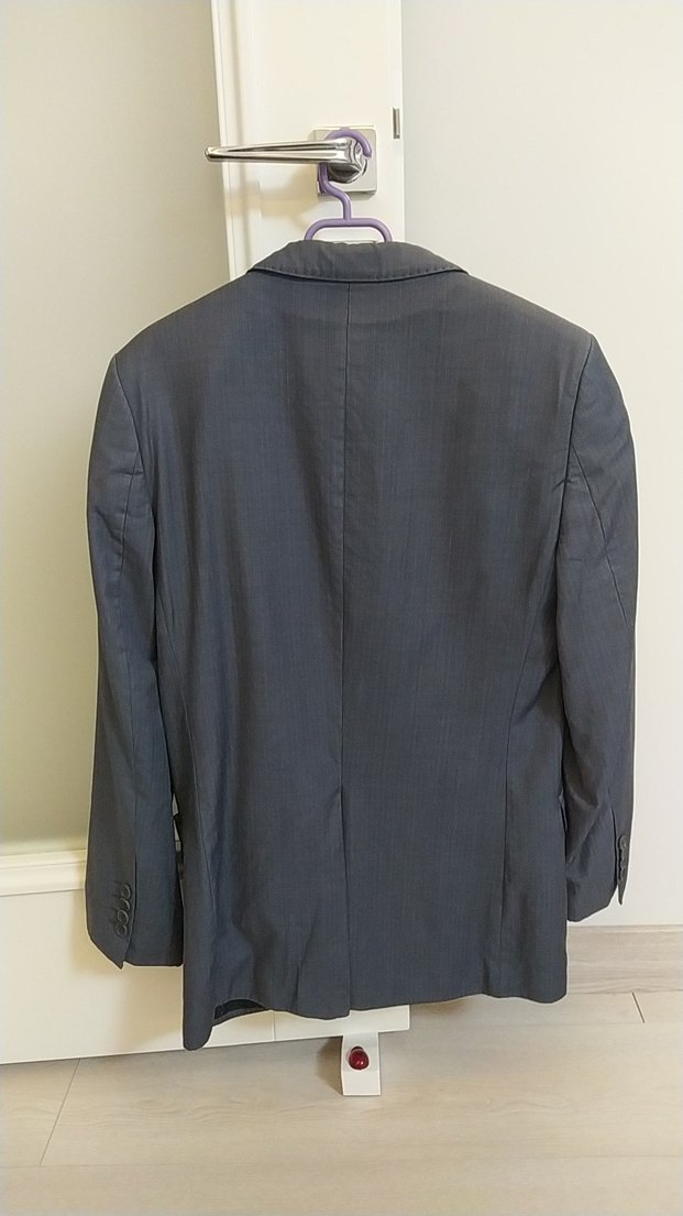 Gri Erkek Takım Elbise Ceket, Düğmeli, Normal Boy - Görsel 2