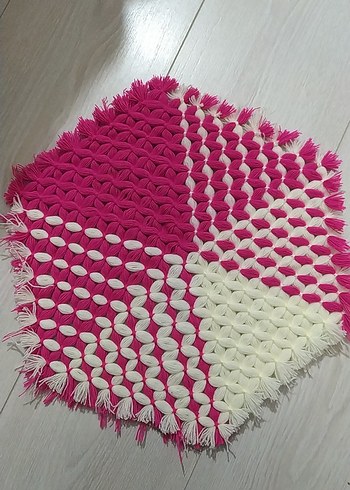 Pembe ve Beyaz Altıgen Banyo Süngeri - Görsel 2