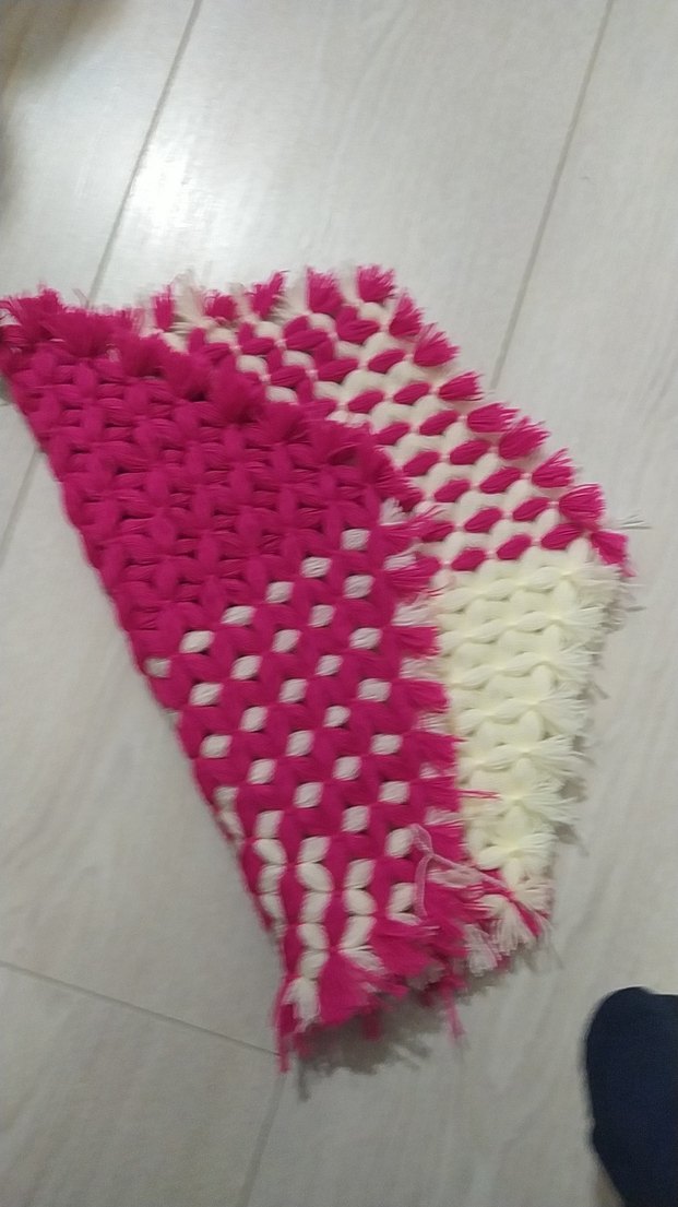 Pembe ve Beyaz Altıgen Banyo Süngeri - Görsel 3