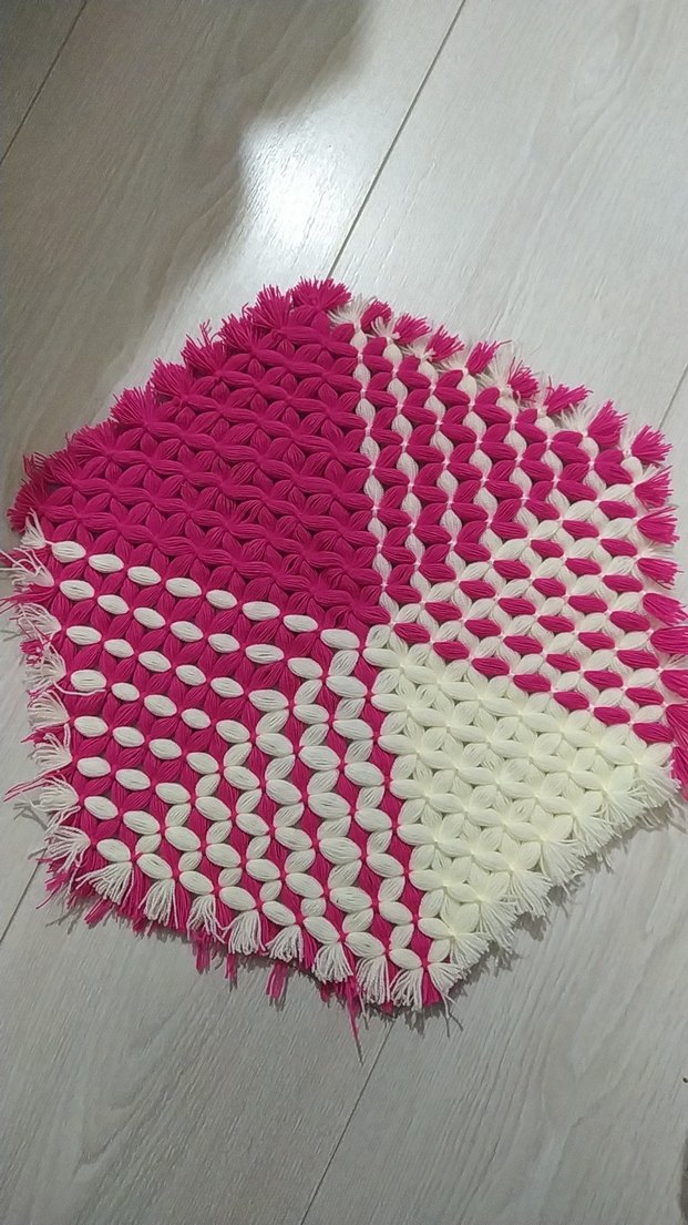 Pembe ve Beyaz Altıgen Banyo Süngeri - Görsel 2